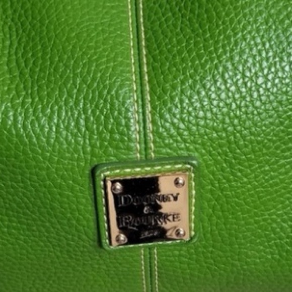 Dooney & Bourke Pebble Grain leather Juliette Hobo bag green w/ silver hardware - Picture 12 of 12